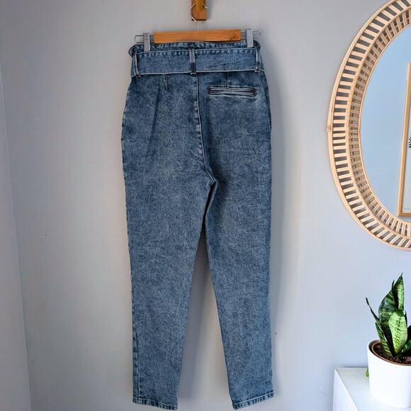 SEZANE Austin Jeans, paperbag waist, US 2/FR 34, bleached denim, EUC - Picture 5 of 10